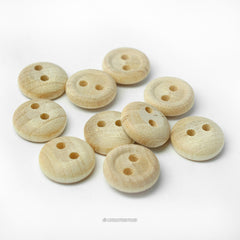 Natural Wood Buttons 1/2 Inch