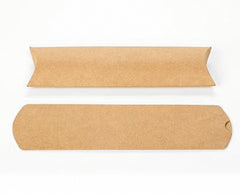 25 Long Brown Kraft Pillow Boxes 2 x 3/4 x 7 Inch for Gifts, Packaging, Embellishing