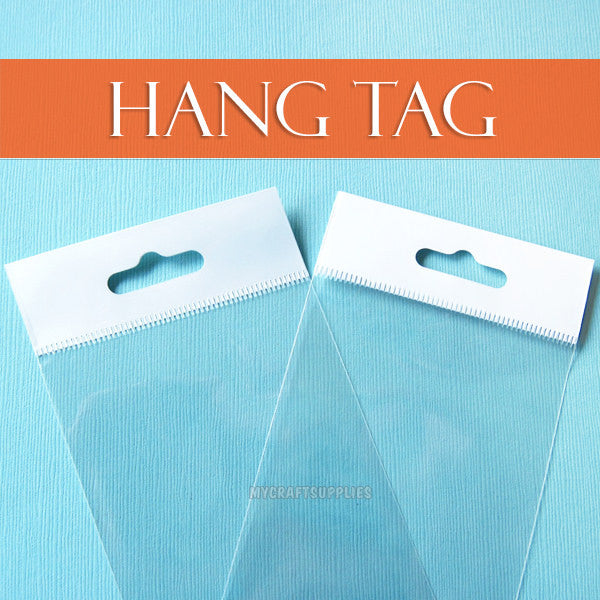 Many Sizes: Cello Bags: Hang Tab Tops; Self-Adhesive, Resealable