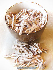 100 Miniature 1 Inch Wooden ClothesPins