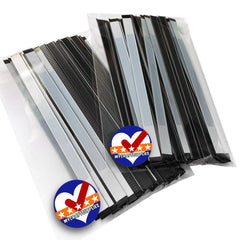 100 Self Adhesive Tin Ties. Use for DIY Face Masks as Nose Bars, 5.5" Long, 5/16" Wide. Made in the USA, Multiple Colors Available