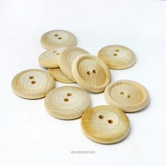 Natural Wood Buttons 1 Inch