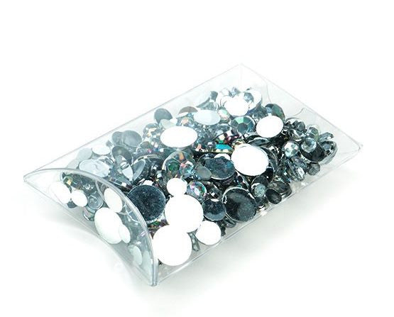 25 Crystal Clear Pillow Boxes 2 x 3/4 x 3 Inches for Gifts, Retail Packaging, Favors