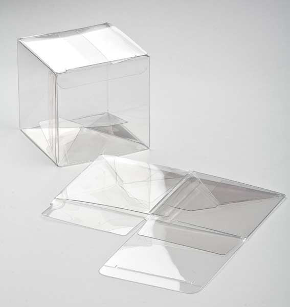 5 Premium Crystal Clear CUBE Boxes 3 x 3 x 3 Inches Square for Gifts, Retail Packaging, Favors