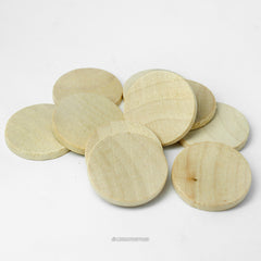Natural Wood Circle Cutouts 1 Inch Wide 1/8 Inch Thick