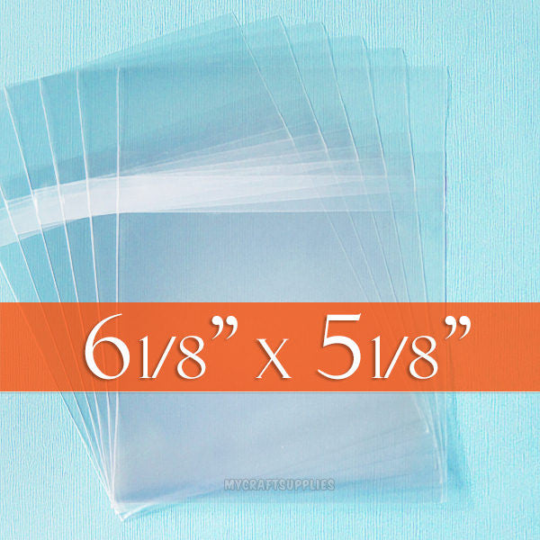 Many Sizes: Cello Bags with Protective (Self-)Adhesive on Body; Resealable
