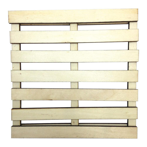 Art-C Mini Wood Slatted Pallet Art Surface; 6 x 6 Inches, for Mixed Media