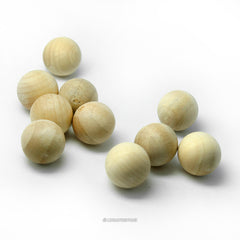 Natural Round Wood Balls 5/8 Inch