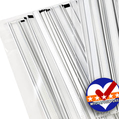100 White Tin Ties, NO ADHESIVE, Used for Face Mask Nose Bars, 4" Long, 5/16" Wide. Made in the USA