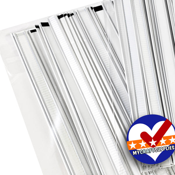100 Self Adhesive Tin Ties. Use for DIY Face Masks as Nose Bars, 5.5" Long, 5/16" Wide. Made in the USA, Multiple Colors Available