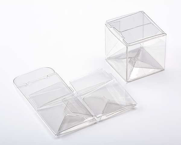 25 Premium Crystal Clear Mini CUBE Boxes 1 1/2 Inches Square for