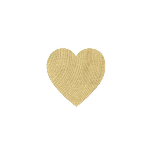 100 Solid Wood Hearts, 1-1/2 Inch Wide, 1/8 Inch Thick - Natural